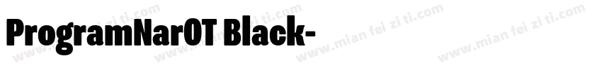 ProgramNarOT Black字体转换